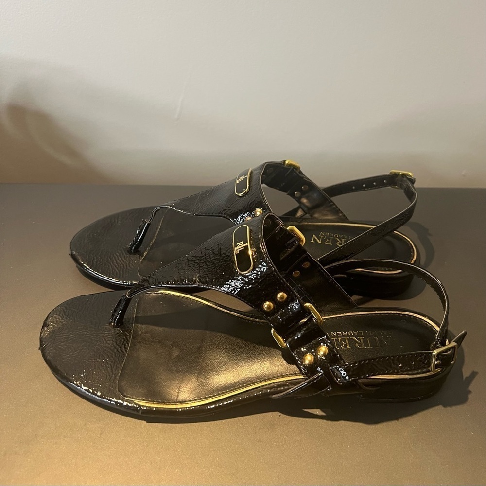 Womens Lauren Ralph Lauren Valinda T-Strap Slingback Sandals size 8B